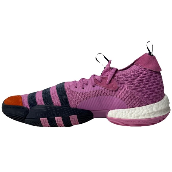 Adidas Trae Young 2.0 Mens Size 13.5 Sneakers Basketball Knit Upper Pink/Gray - Picture 5 of 9